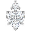 Sterling Silver Natural White Sapphire & .03 CT Natural Diamond Pendant