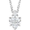Sterling Silver Natural White Sapphire & .03 CT Natural Diamond 16-18" Necklace