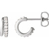 14K White 1/6 CTW Natural Diamond Hoop Earrings