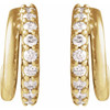 14K Yellow 1/6 CTW Natural Diamond Hoop Earrings
