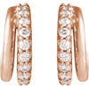 14 Karat Rose Gold 1/6 CTW Natural Diamond Hoop Earrings