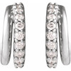 Platinum 1/6 CTW Lab-Grown Diamond Hoop Earrings