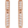 14K Rose .07 CTW Natural Diamond Geometric Earrings