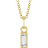 14 Karat Yellow Gold Natural Diamond Bezel to Set Necklace 1/6 CT, 16-18 Inch - $1,614