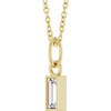 14 Karat Yellow Gold Natural Diamond Bezel to Set Necklace 1/6 CT, 16-18 Inch - $1,614