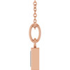 14K Rose 1/6 CT Natural Diamond Bezel-Set 16-18" Necklace