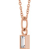 14 Karat Rose Gold Natural Diamond Bezel to Set Necklace 1/10 CT, 16-18 Inch - $939