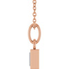 14 Karat Rose Gold Natural Diamond Bezel to Set Necklace 1/10 CT, 16-18 Inch - $939