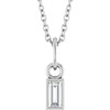 Sterling Silver Natural Diamond Bezel to Set Necklace 1/10 CT, 16-18 Inch - $666