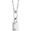 Sterling Silver Natural Diamond Bezel to Set Necklace 1/10 CT, 16-18 Inch - $666