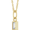 14 Karat Yellow Gold Natural Diamond Bezel to Set Necklace 1/10 CT, 16-18 Inch - $926