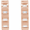 14K Rose 1/5 CTW Natural Diamond 11.6 mm Hoop Earrings