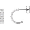 Sterling Silver 1/5 CTW Natural Diamond 11.6 mm Hoop Earrings