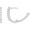 Platinum 1/6 CTW Natural Diamond 15.1 mm Hoop Earrings