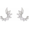Platinum 1/2 CTW Natural Diamond Front-Back Earrings