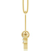 14 Karat Yellow Gold Natural Diamond Charm Necklace 0.08 CTW, 16 Inch - $1,156