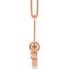14 Karat Rose Gold Natural Diamond Charm Necklace 0.08 CTW, 16 Inch - $1,152