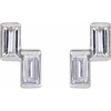 Platinum 1/4 CTW Natural Diamond Two-Stone Stud Earrings