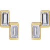 14K Yellow 1/4 CTW Natural Diamond Two-Stone Stud Earrings