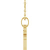 14 Karat Yellow Gold Natural Diamond Engravable Heart Necklace 0.005 CT, 18 Inch - $544