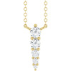 14 Karat Yellow Gold Natural Diamond Graduated Necklace 1/5 CTW, 18 Inch - $707