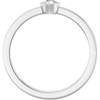 14K White 1/5 CT Natural Diamond Ring