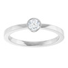 14K White 1/5 CT Natural Diamond Ring