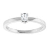 Sterling Silver 1/6 CT Lab-Grown Diamond Ring 
