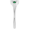 14K White Engravable Natural Emerald Signet Ring
