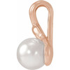 14K Rose 4-4.5 mm Cultured White Akoya Pearl Floral Pendant
