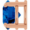 14K Rose 8 mm Lab-Grown Blue Sapphire Pendant