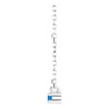 14K White Lab-Grown Blue Sapphire Bar 16" Necklace