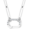 14 Karat White Gold Natural Diamond Charm Necklace 0.08 CTW, 16 Inch - $1,708