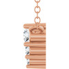 14K Rose .05 CTW Natural Diamond Graduated 18" Necklace