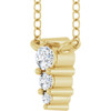 14K Yellow .05 CTW Natural Diamond Graduated 18" Necklace