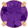 14K Rose 6.5 mm Natural Amethyst Pendant