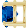 14K Yellow 6.5 mm Natural Blue Sapphire Pendant