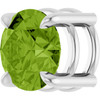 Platinum 6.5 mm Natural Peridot Pendant