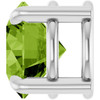 Platinum 6.5 mm Natural Peridot Pendant
