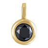 14K Yellow Natural Black Onyx Pendant
