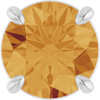 Platinum 6.5 mm Natural Citrine Pendant