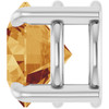 Platinum 6.5 mm Natural Citrine Pendant