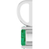 Platinum 5x3 mm Lab-Grown Emerald Charm/Pendant