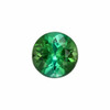 0.42 Carat Fine Green Tourmaline Gem, Round Cut, 4.9 mm