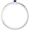 Sterling Silver 4x2 mm Lab-Grown Blue Sapphire Stackable Ring