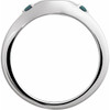 Platinum Engravable Lab-Grown Alexandrite Signet Ring