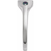 Platinum Engravable Lab-Grown Alexandrite Signet Ring