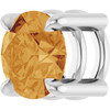 Platinum 5.5 mm Natural Citrine Pendant
