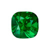 1.58 Carat Tsavorite Green Garnet Gem, Cushion Cut, 6.5 mm, Fine Green Gem