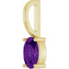 14 Karat Yellow Gold 6x4 mm Natural Amethyst Charm/Pendant